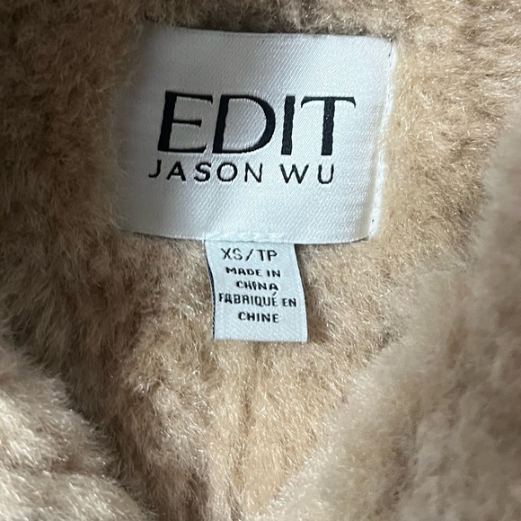 Jason Wu Edit Women's Double Sided Zip Up Bomber Vest Size XS Faux Fur Jacket - Picture 5 of 6